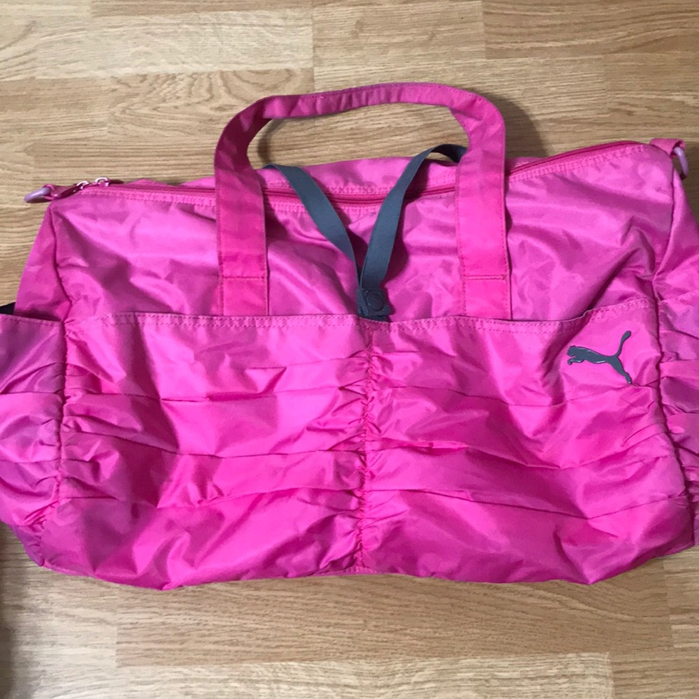 Pink Puma Duffel Gym Bag